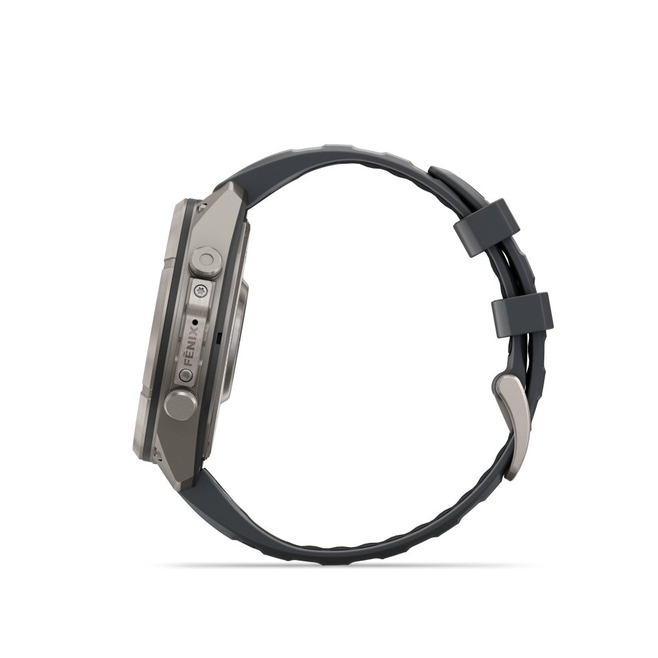 Garmin fenix 9 Pro urheilukello, 47 mm, titaani ja Graphite/Black silikoniranneke