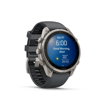 Garmin fenix 9 Pro urheilukello, 47 mm, titaani ja Graphite/Black silikoniranneke