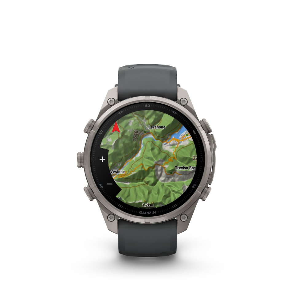 Garmin fenix 9 Pro inReach urheilukello, 47 mm, titaani ja Graphite/Black silikoniranneke