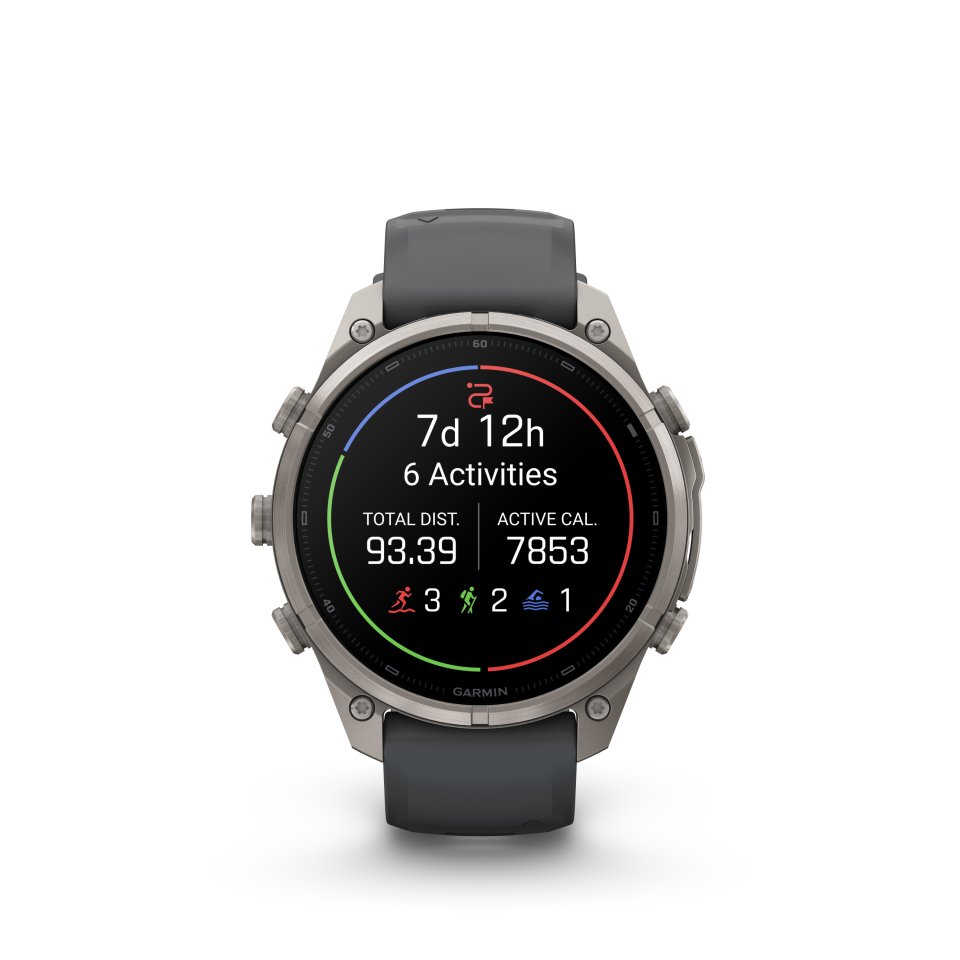 Garmin fenix 9 Pro inReach urheilukello, 47 mm, titaani ja Graphite/Black silikoniranneke
