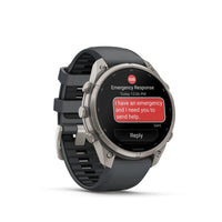 Garmin fenix 9 Pro inReach urheilukello, 47 mm, titaani ja Graphite/Black silikoniranneke