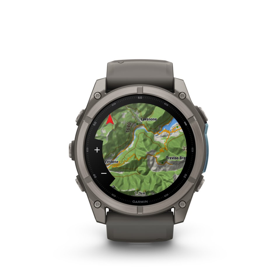 Garmin fenix 9 urheilukello, 51 mm, titaani ja Pebble Gray silikoniranneke