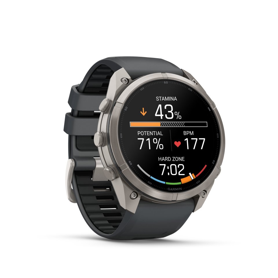 Garmin fenix 9 Pro urheilukello, 51 mm, titaani ja Graphite/Black silikoniranneke