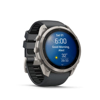 Garmin fenix 9 Pro urheilukello, 51 mm, titaani ja Graphite/Black silikoniranneke