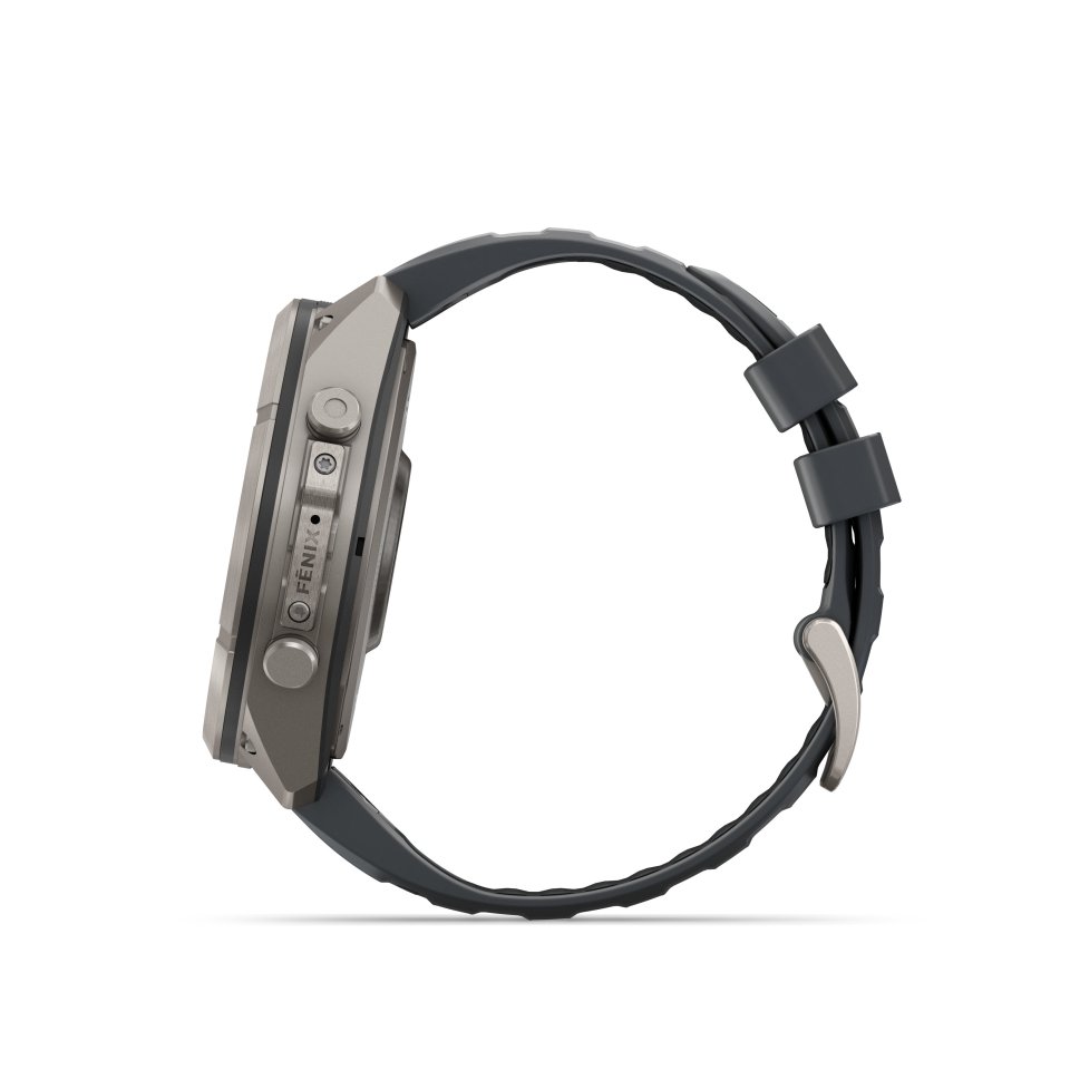 Garmin fenix 9 Pro urheilukello, 51 mm, titaani ja Graphite/Black silikoniranneke