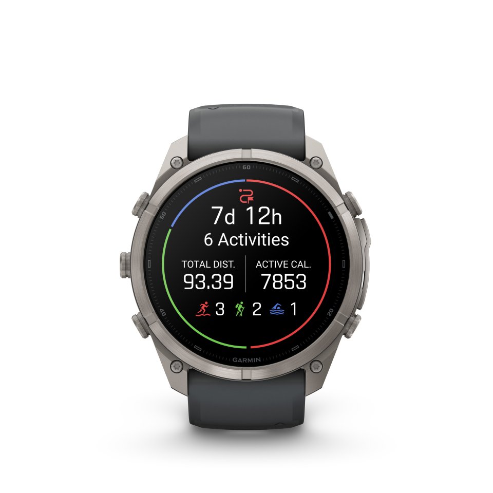 Garmin fenix 9 Pro inReach urheilukello, 51 mm, titaani ja Graphite/Black silikoniranneke