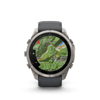 Garmin fenix 9 Pro inReach urheilukello, 51 mm, titaani ja Graphite/Black silikoniranneke