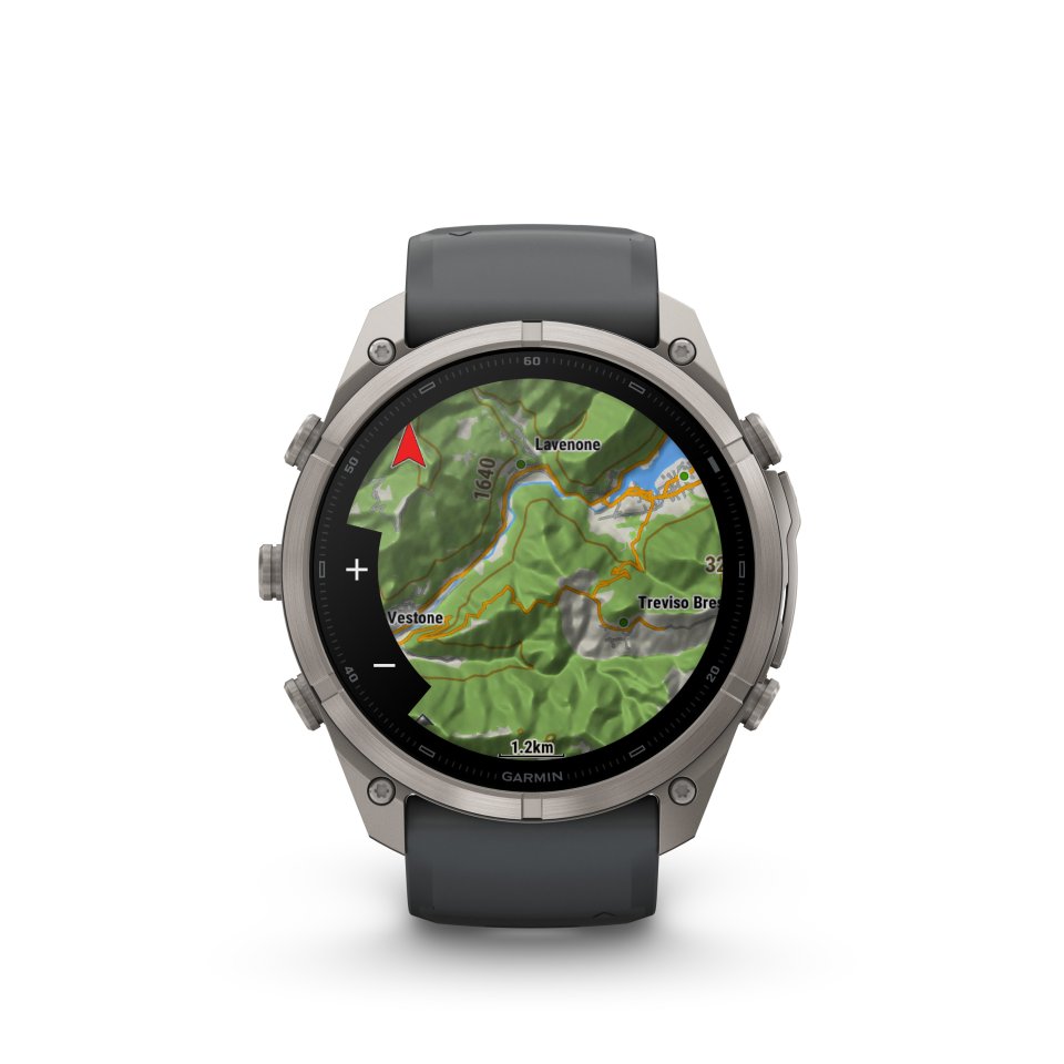 Garmin fenix 9 Pro inReach urheilukello, 51 mm, titaani ja Graphite/Black silikoniranneke