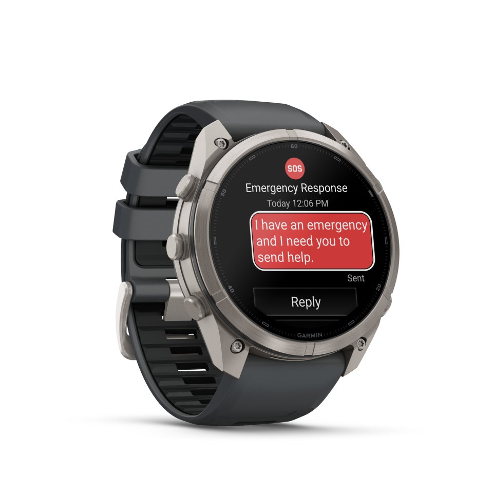Garmin fenix 9 Pro inReach urheilukello, 51 mm, titaani ja Graphite/Black silikoniranneke