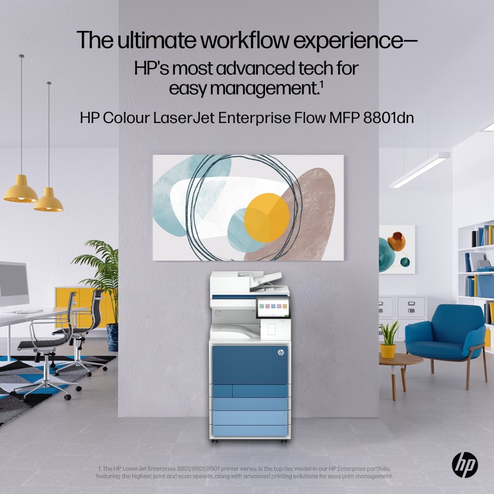 HP Color LJ Enterprise MFP 8801dn värilasermonitoimitulostin