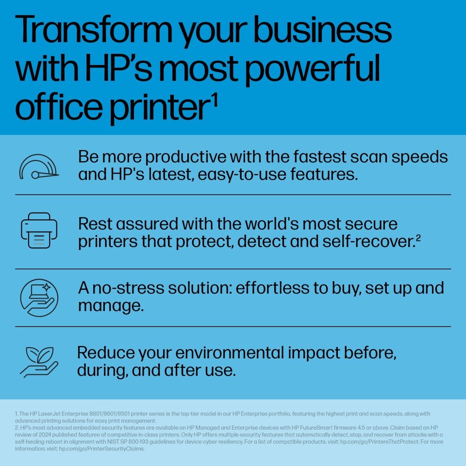 HP Color LJ Enterprise MFP 8801dn värilasermonitoimitulostin