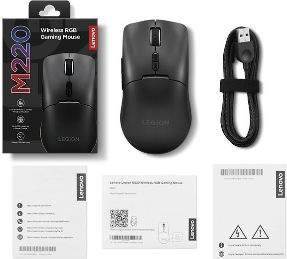 Lenovo Legion M220 Wireless pelihiiri, musta – kuva 6