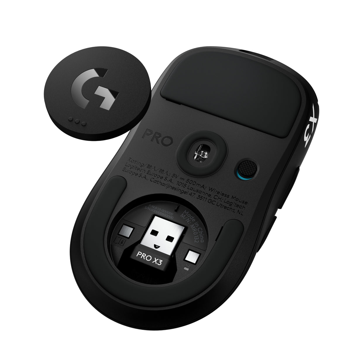 Logitech G PRO X3 Superstrike langaton pelihiiri, musta – kuva 5