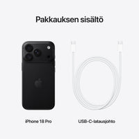 Apple iPhone 18 Pro 512 Gt puhelin, musta