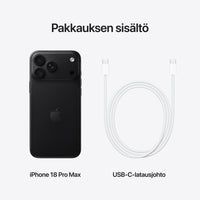 Apple iPhone 18 Pro Max 2 Tt puhelin, musta