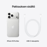 Apple iPhone 18 Pro Max 2 Tt puhelin, hopea