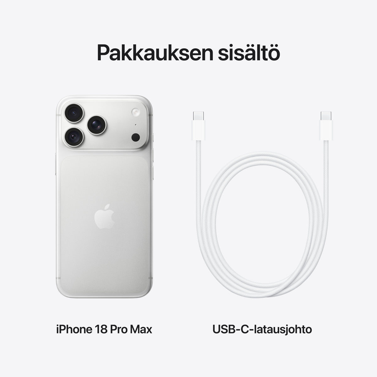Apple iPhone 18 Pro Max 2 Tt puhelin, hopea