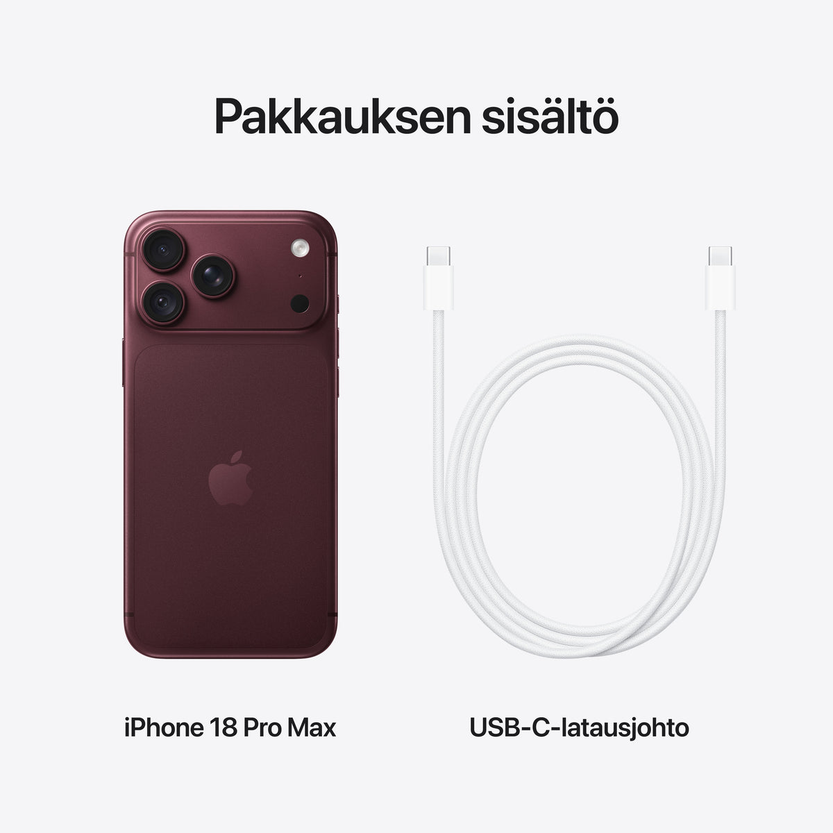 Apple iPhone 18 Pro Max 512 Gt puhelin, viininpunainen