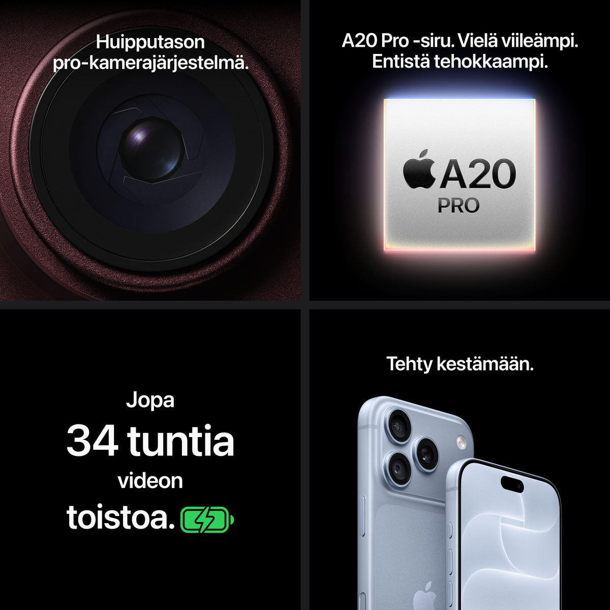 Apple iPhone 18 Pro 256 Gt puhelin, hopea – kuva 9