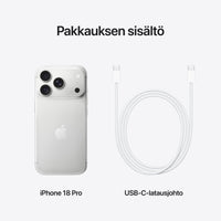 Apple iPhone 18 Pro 256 Gt puhelin, hopea – kuva 10