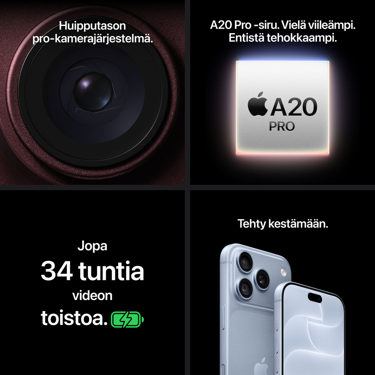 Apple iPhone 18 Pro 512 Gt puhelin, viininpunainen