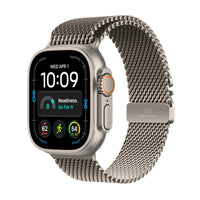 Apple Watch Ultra 4 (GPS + Cellular) 49 mm luonnonvaalea titaanikuori ja luonnonvaalea milanolaisranneke, keskikokoinen