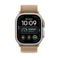 Apple Watch Ultra 4 (GPS + Cellular) 49 mm luonnonvaalea titaanikuori ja hiekka Trail-ranneke, S/M