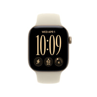 Apple Watch Series 12 (GPS) 42 mm vaalea kulta alumiinikuori ja hiekka urheiluranneke, M/L