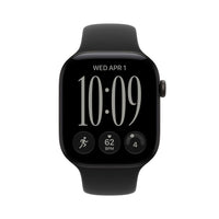 Apple Watch Series 12 (GPS) 46 mm musta alumiinikuori ja musta urheiluranneke, M/L