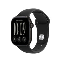 Apple Watch Series 12 (GPS) 42 mm musta alumiinikuori ja musta urheiluranneke, S/M