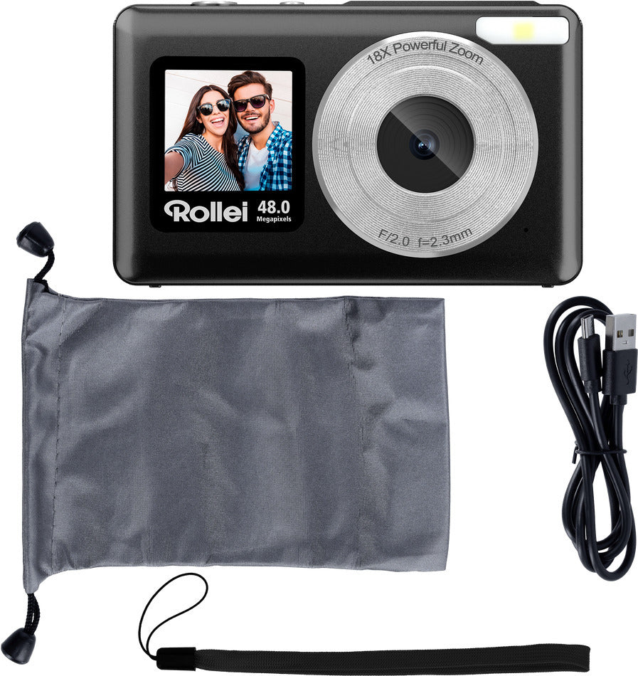 Rollei Compactline Pocket Transparent digikamera, musta – 4