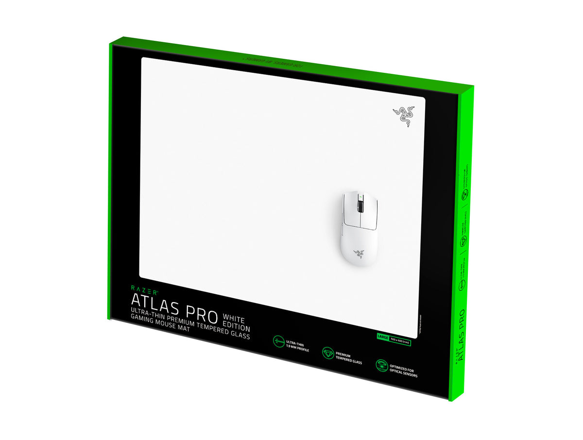 Razer Atlas Pro lasinen hiirimatto, valkoinen – 11