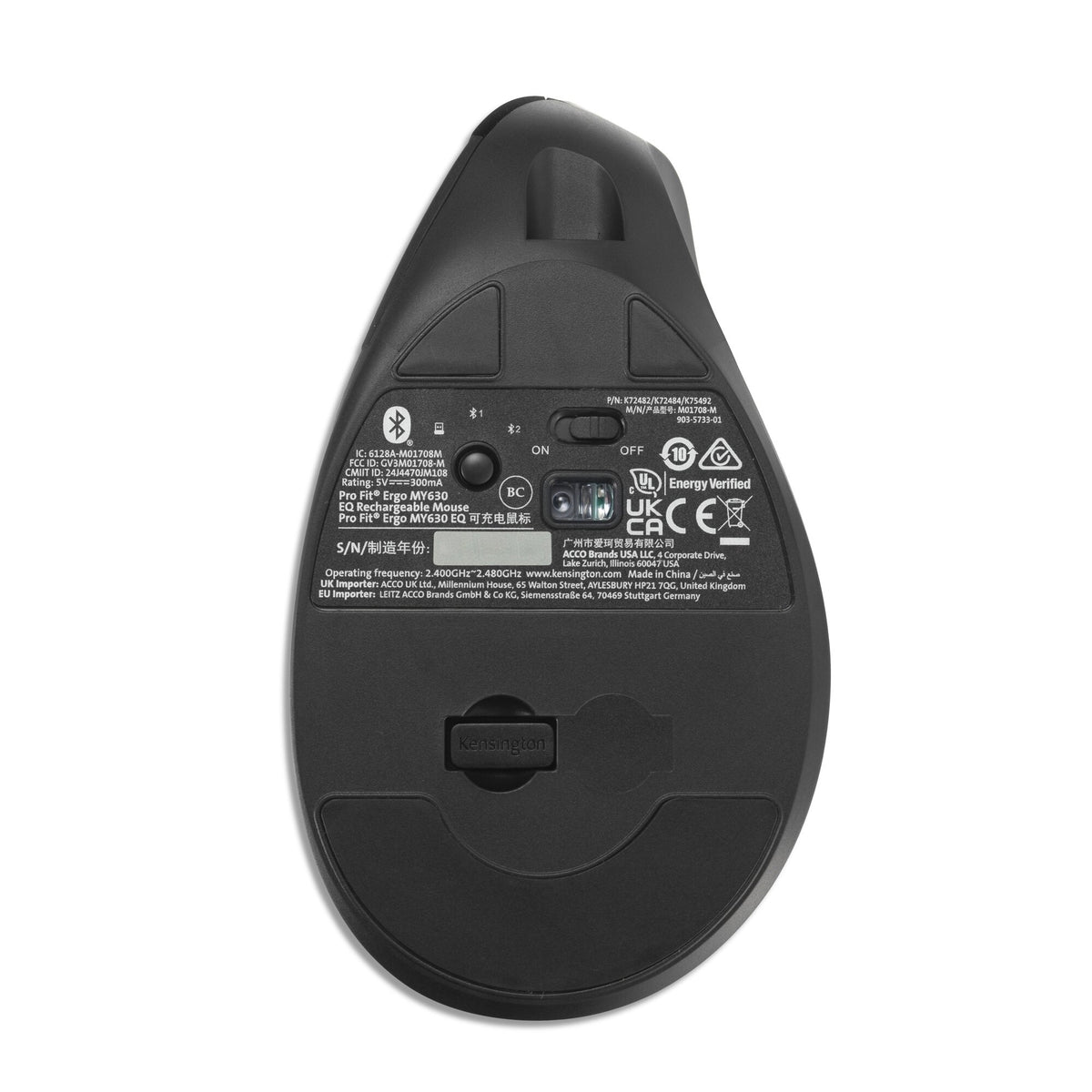 Kensington Pro Fit™ Ergo MY630 EQ ladattava hiiri – 8