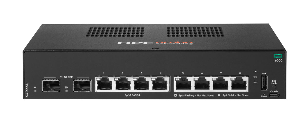 HPE Aruba Networking CX 6000 8p 10M/100M/1G 2p SFP 1G kytkin – 1