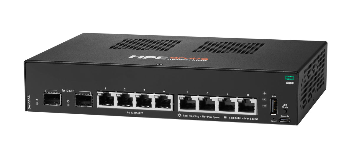 HPE Aruba Networking CX 6000 8p 10M/100M/1G 2p SFP 1G kytkin – 2