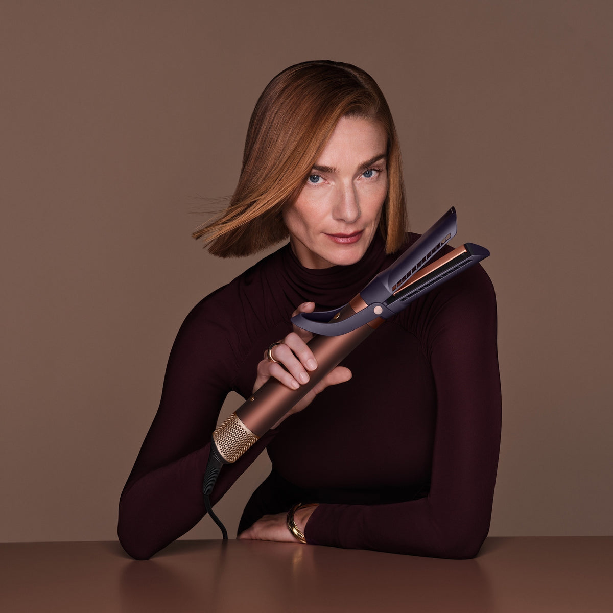 Dyson Airwrap Co-anda 2x Straight+Wavy multi-styler ja hiustenkuivaaja, Plum Copper