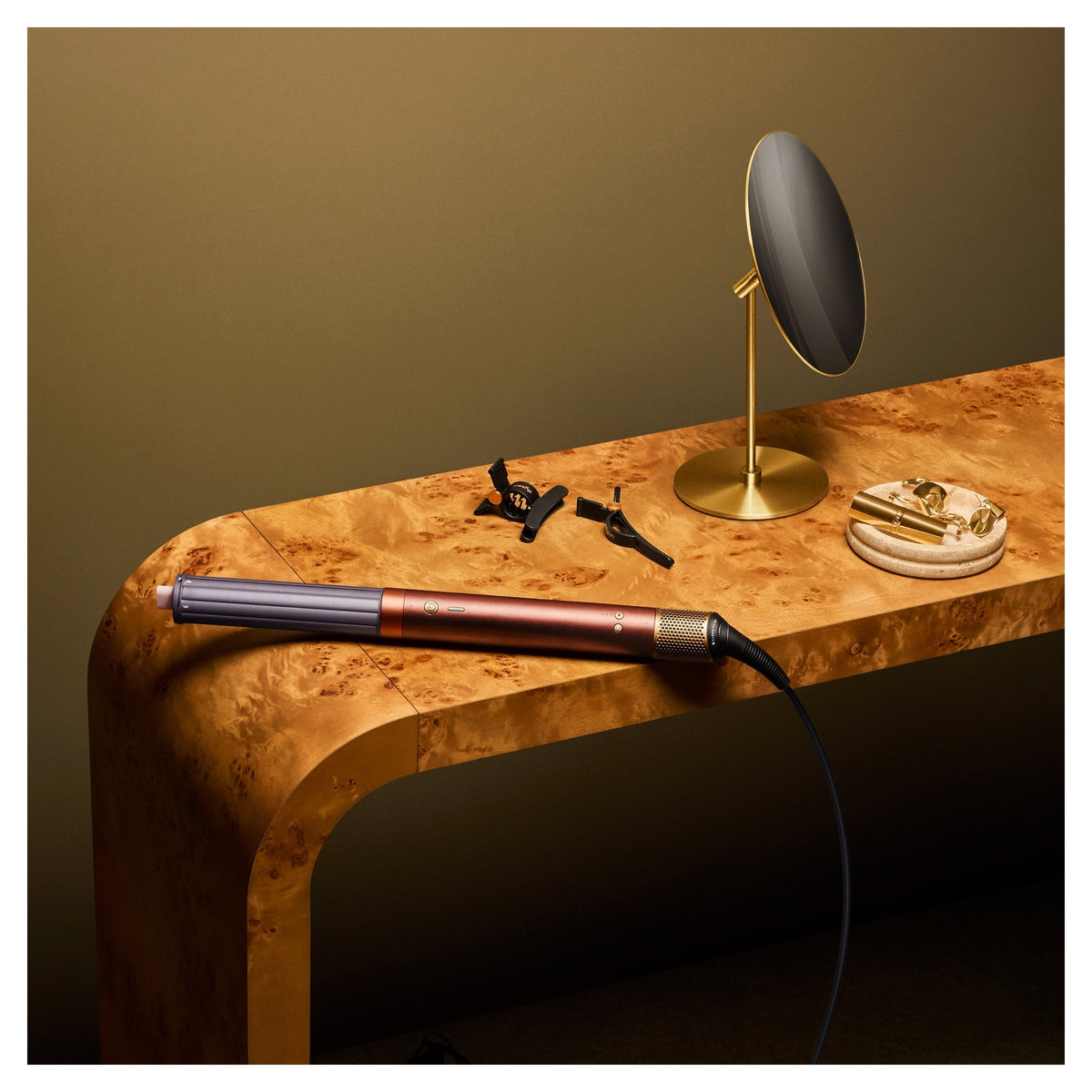 Dyson Airwrap Co-anda 2x Curly+Coily multi-styler ja hiustenkuivaaja, Plum Copper