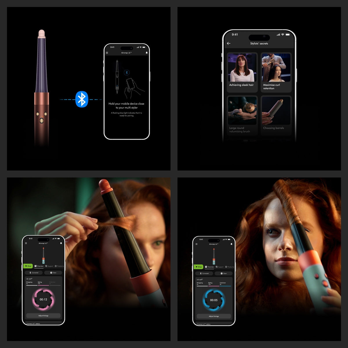 Dyson Airwrap I.D. Curly + Coily multi-styler ja hiustenkuivaaja, Plum Copper
