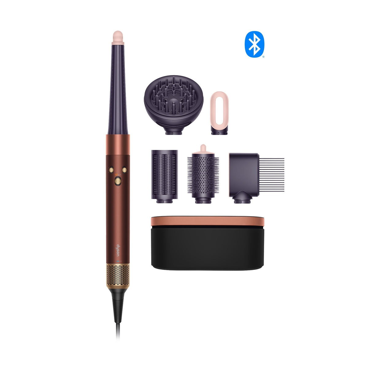 Dyson Airwrap I.D. Curly + Coily multi-styler ja hiustenkuivaaja, Plum Copper