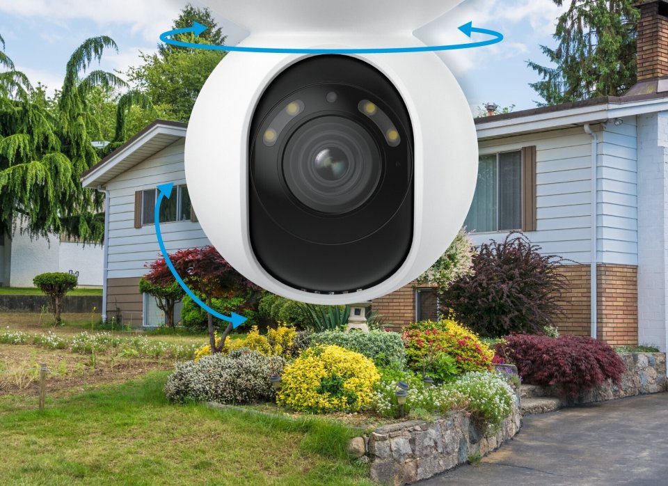 Reolink E1 Outdoor Pro PTZ Auto Tracking AI WiFi 6 kamera LED-kohdevaloilla