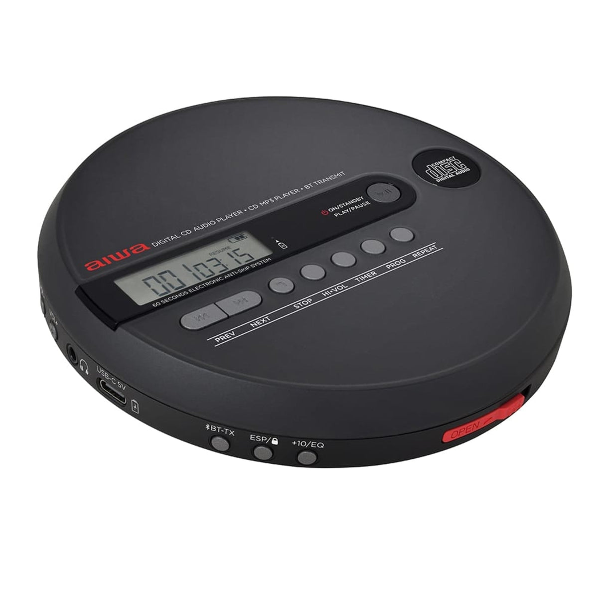 Aiwa PCP-1050 kannettava CD-soitin, musta – 1