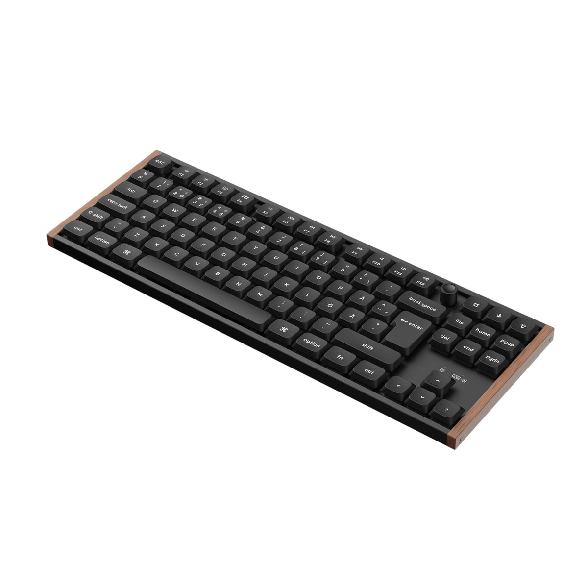 Keychron K1 Ultra SE 80% 8K Wireless näppäimistö, Wood Black, Milk POM Brown kytkimet – 4