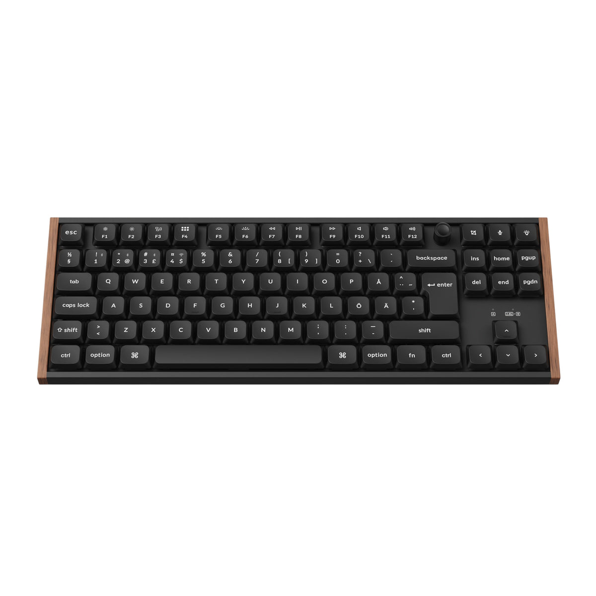 Keychron K1 Ultra SE 80% 8K Wireless näppäimistö, Wood Black, Milk POM Brown kytkimet – 5