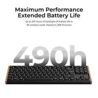Keychron K1 Ultra SE 80% 8K Wireless näppäimistö, Wood Black, Milk POM Brown kytkimet – 10