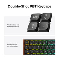 Keychron K1 Ultra SE 80% 8K Wireless näppäimistö, Wood Black, Milk POM Brown kytkimet – 12