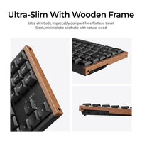 Keychron K1 Ultra SE 80% 8K Wireless näppäimistö, Wood Black, Milk POM Brown kytkimet – 11