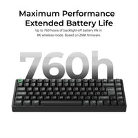 Keychron K2 Ultra 75% 8K Wireless näppäimistö, Black Apex, punaiset kytkimet – 11
