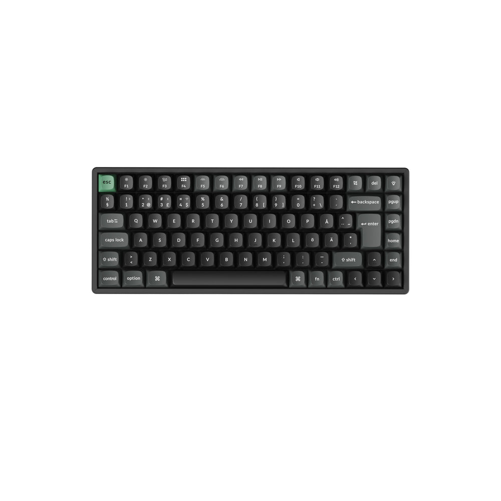 Keychron K2 Ultra 75% 8K Wireless näppäimistö, Black Apex, punaiset kytkimet – 1