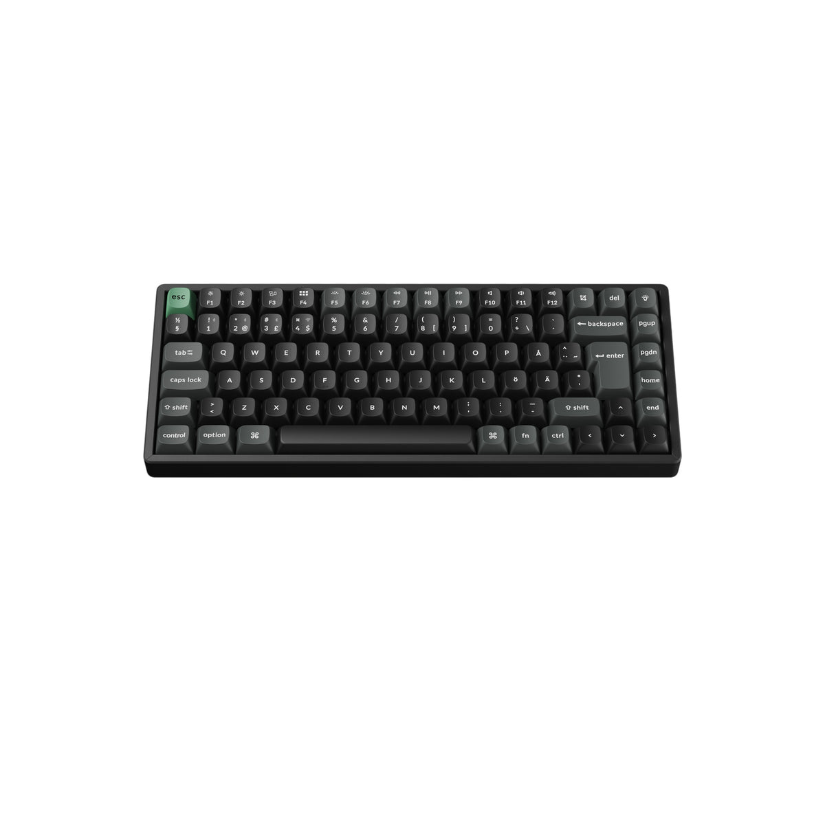 Keychron K2 Ultra 75% 8K Wireless näppäimistö, Black Apex, punaiset kytkimet – 7