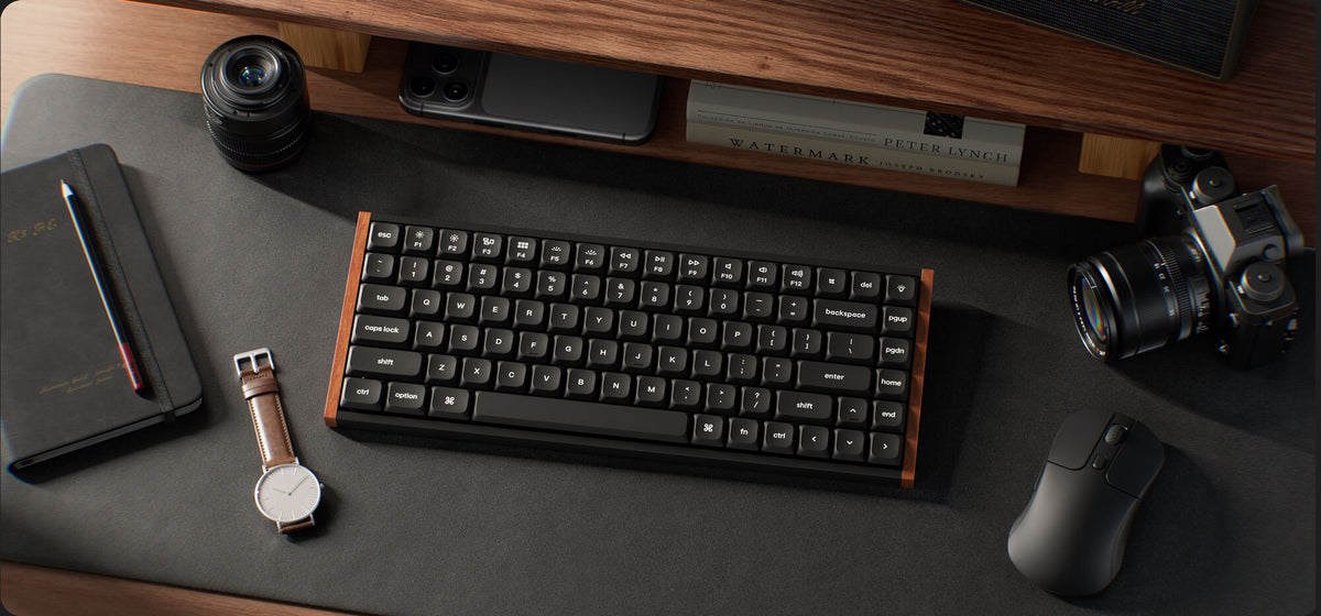 Keychron K3 Ultra SE 75% 8K Wireless näppäimistö, Wood Black, Milk POM Red kytkimet – 16